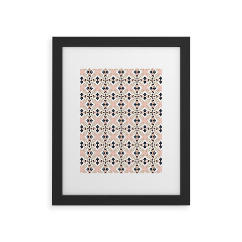 Marta Barragan Camarasa Mosaic pattern geometric marbled 0I Framed Art Print
