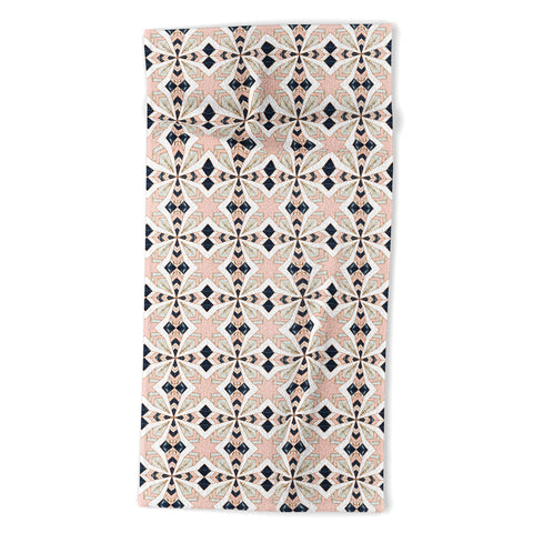 Marta Barragan Camarasa Mosaic pattern geometric marbled 0I Beach Towel