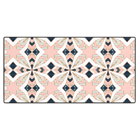 Marta Barragan Camarasa Mosaic pattern geometric marbled 0I Desk Mat