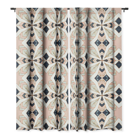 Marta Barragan Camarasa Mosaic pattern geometric marbled I Blackout Window Curtain
