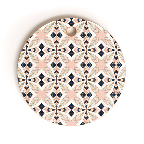 Marta Barragan Camarasa Mosaic pattern geometric marbled I Cutting Board Round
