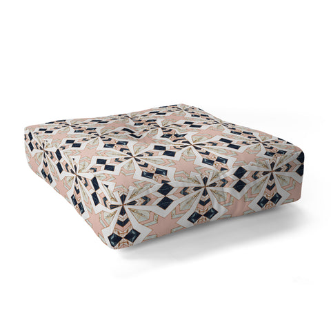 Marta Barragan Camarasa Mosaic pattern geometric marbled I Floor Pillow Square