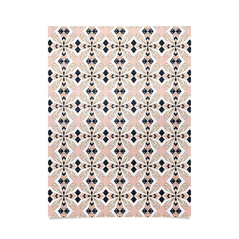 Marta Barragan Camarasa Mosaic pattern geometric marbled I Poster