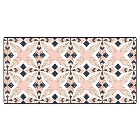 Marta Barragan Camarasa Mosaic pattern geometric marbled I Desk Mat