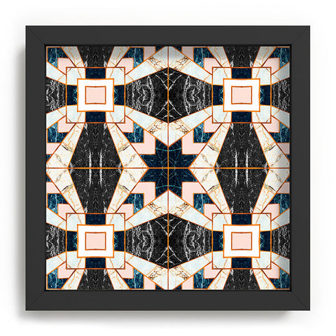 Marta Barragan Camarasa Mosaic pattern geometric marbled II Recessed Framing Square