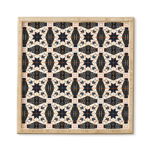 Marta Barragan Camarasa Mosaic pattern geometric marbled II Framed Wall Art