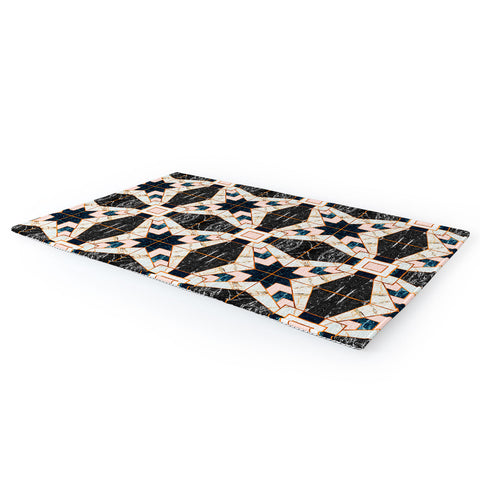 Marta Barragan Camarasa Mosaic pattern geometric marbled II Area Rug