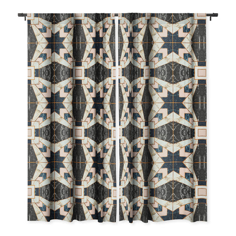 Marta Barragan Camarasa Mosaic pattern geometric marbled II Blackout Window Curtain