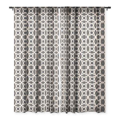 Marta Barragan Camarasa Mosaic pattern geometric marbled II Sheer Window Curtain