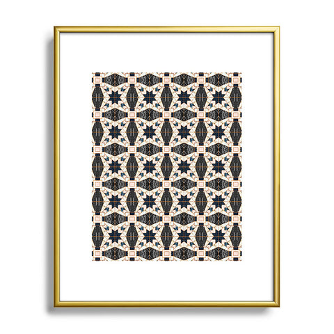 Marta Barragan Camarasa Mosaic pattern geometric marbled II Metal Framed Art Print