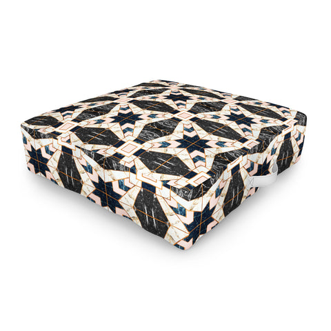 Marta Barragan Camarasa Mosaic pattern geometric marbled II Outdoor Floor Cushion