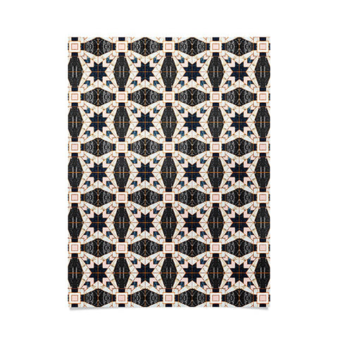 Marta Barragan Camarasa Mosaic pattern geometric marbled II Poster
