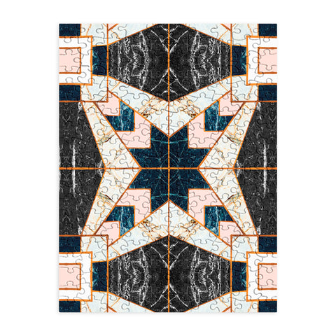 Marta Barragan Camarasa Mosaic pattern geometric marbled II Puzzle