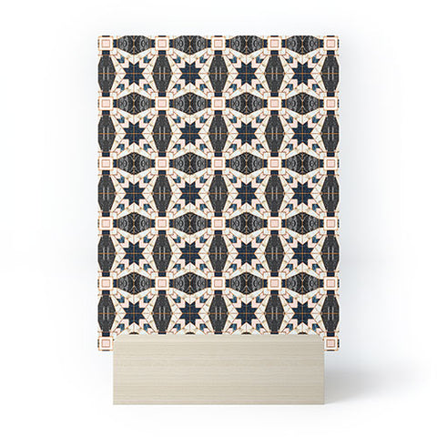 Marta Barragan Camarasa Mosaic pattern geometric marbled II Mini Art Print