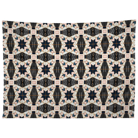 Marta Barragan Camarasa Mosaic pattern geometric marbled II Tapestry