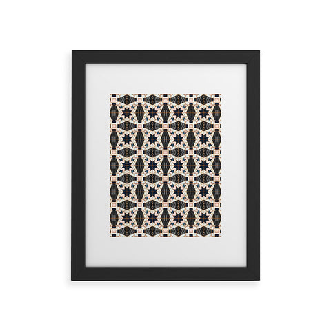 Marta Barragan Camarasa Mosaic pattern geometric marbled II Framed Art Print