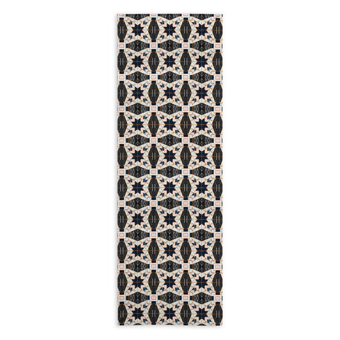 Marta Barragan Camarasa Mosaic pattern geometric marbled II Yoga Towel