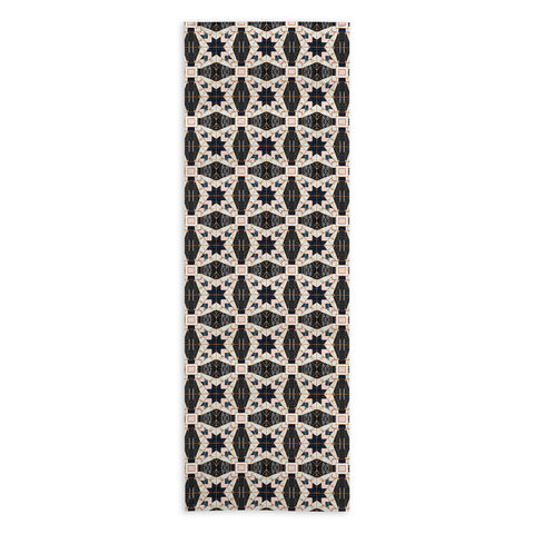 Marta Barragan Camarasa Mosaic pattern geometric marbled II Yoga Towel