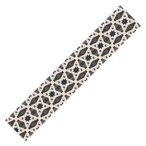 Marta Barragan Camarasa Mosaic pattern geometric marbled II Table Runner