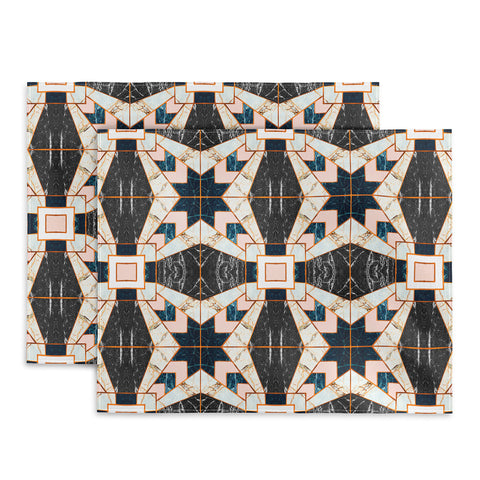 Marta Barragan Camarasa Mosaic pattern geometric marbled II Placemat