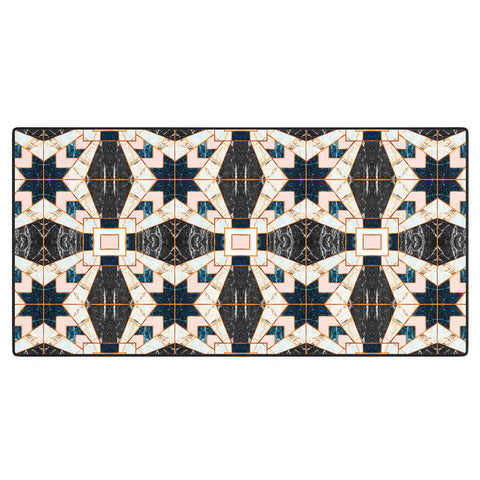 Marta Barragan Camarasa Mosaic pattern geometric marbled II Desk Mat