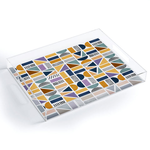 Marta Barragan Camarasa Mosaic shapes and textures Clf Acrylic Tray
