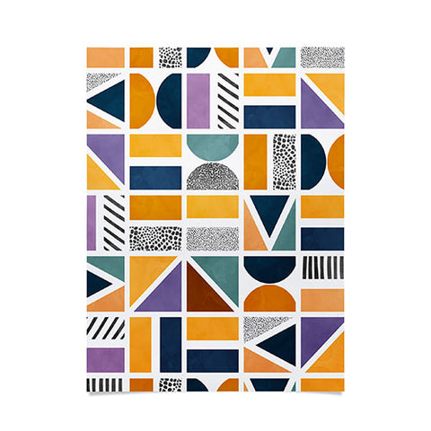 Marta Barragan Camarasa Mosaic shapes and textures Clf Poster