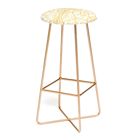 Marta Barragan Camarasa Mosaic Strokes Line Art Bar Stool