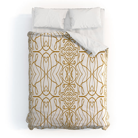 Marta Barragan Camarasa Mosaic Strokes Line Art Comforter