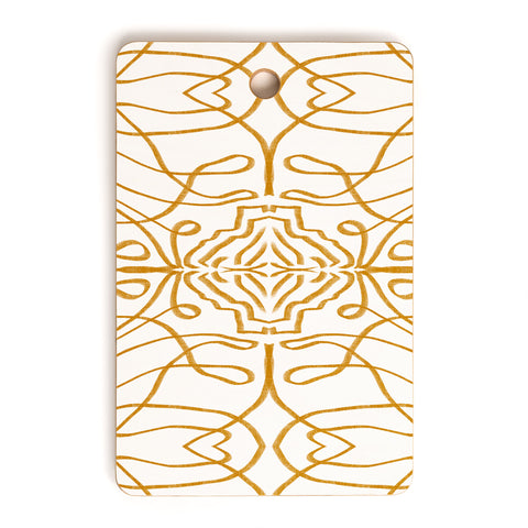 Marta Barragan Camarasa Mosaic Strokes Line Art Cutting Board Rectangle