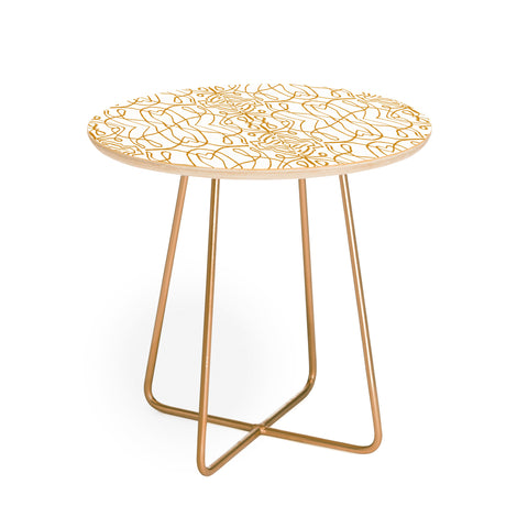 Marta Barragan Camarasa Mosaic Strokes Line Art Round Side Table