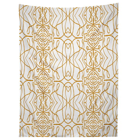 Marta Barragan Camarasa Mosaic Strokes Line Art Tapestry