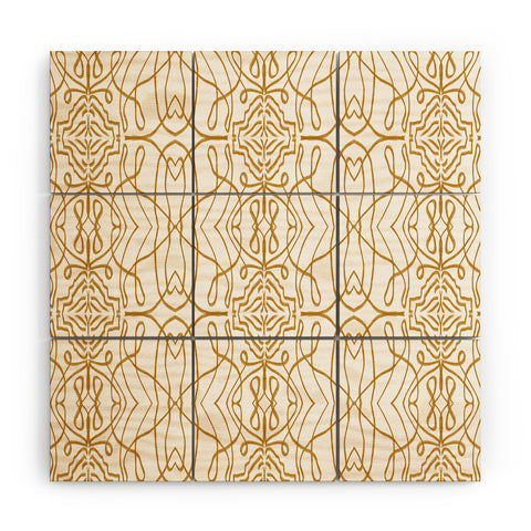 Marta Barragan Camarasa Mosaic Strokes Line Art Wood Wall Mural