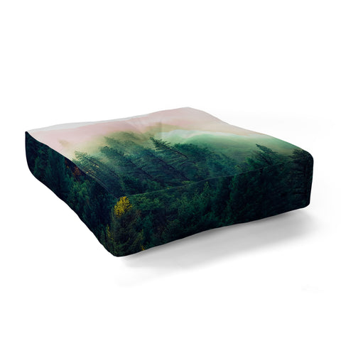 Marta Barragan Camarasa Mountain landscape painting 01 Floor Pillow Square
