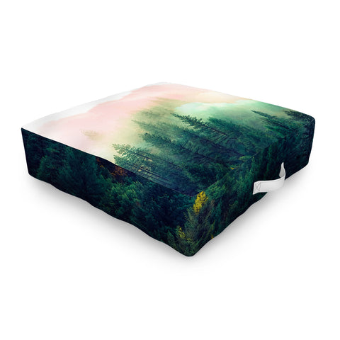 Marta Barragan Camarasa Mountain landscape painting 01 Outdoor Floor Cushion