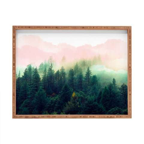 Marta Barragan Camarasa Mountain landscape painting 01 Rectangular Tray