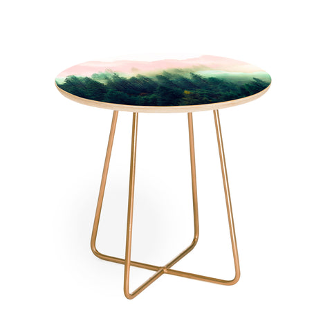 Marta Barragan Camarasa Mountain landscape painting 01 Round Side Table