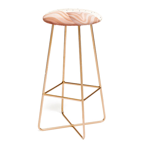Marta Barragan Camarasa Mountainous sunrise Bar Stool