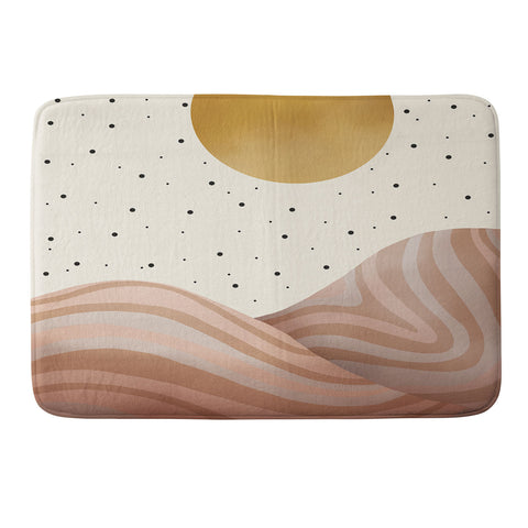Marta Barragan Camarasa Mountainous sunrise Memory Foam Bath Mat