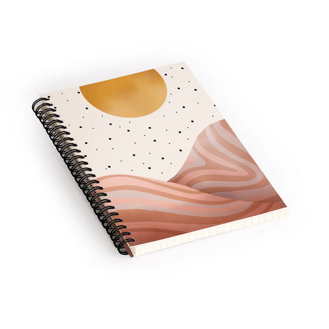 Marta Barragan Camarasa Mountainous sunrise Spiral Notebook