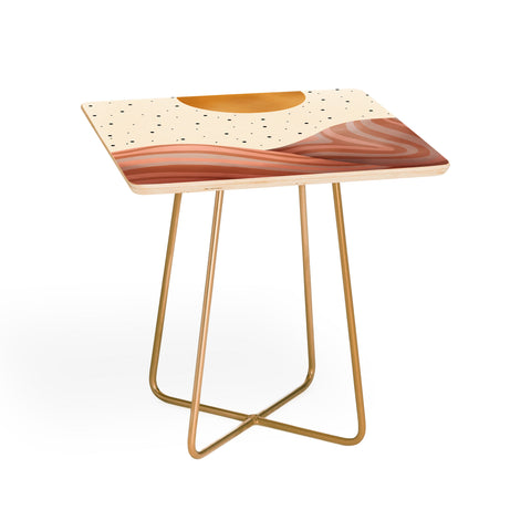 Marta Barragan Camarasa Mountainous sunrise Side Table