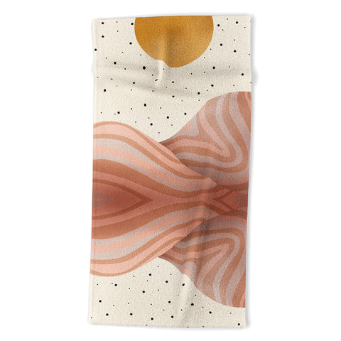 Marta Barragan Camarasa Mountainous sunrise Beach Towel