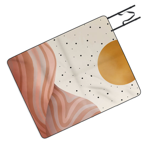 Marta Barragan Camarasa Mountainous sunrise Picnic Blanket