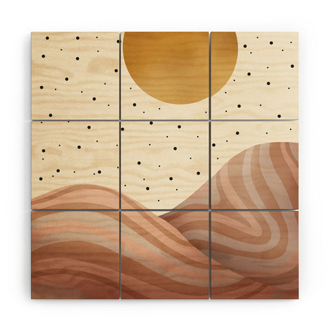 Marta Barragan Camarasa Mountainous sunrise Wood Wall Mural