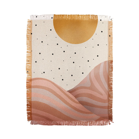 Marta Barragan Camarasa Mountainous sunrise Throw Blanket