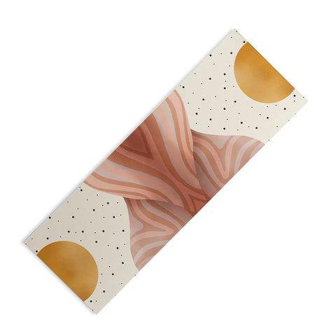 Marta Barragan Camarasa Mountainous sunrise Yoga Mat