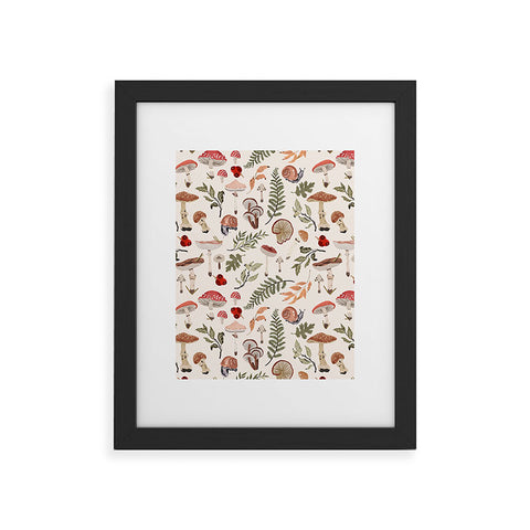 Marta Barragan Camarasa Mushroom seasonal Framed Art Print