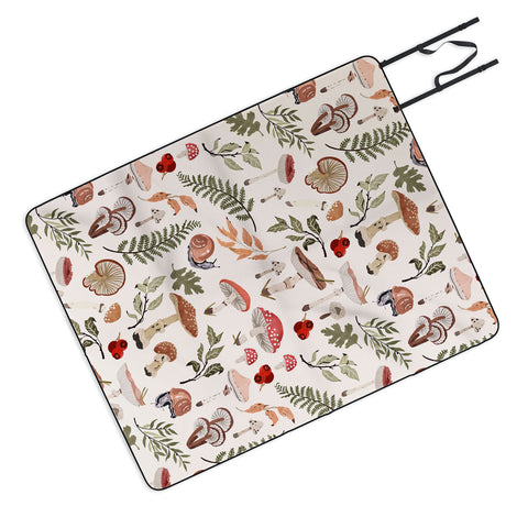 Marta Barragan Camarasa Mushroom seasonal Picnic Blanket