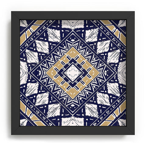 Marta Barragan Camarasa Mystic Tribal of Gold and Blue Recessed Framing Square