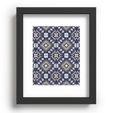 Marta Barragan Camarasa Mystic Tribal of Gold and Blue Recessed Framing Rectangle